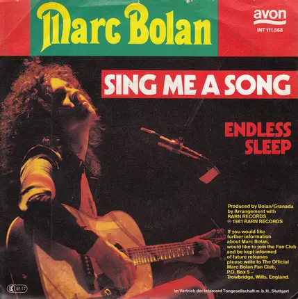 Marc Bolan - Sing Me A Song