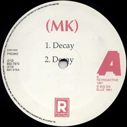 Marc Kinchen, Never On Sunday - Decay