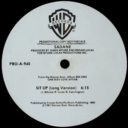 Marc Sadane, Mammatapee - Sit Up (Long Version) / Monster Fun