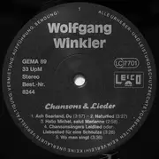 LP - Marcel Adam ∙ Wolfgang Winkler - Chansons & Lieder