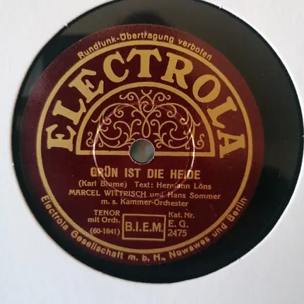 Marcel Wittrisch - Der Spielmann / Grün Ist Die Heide