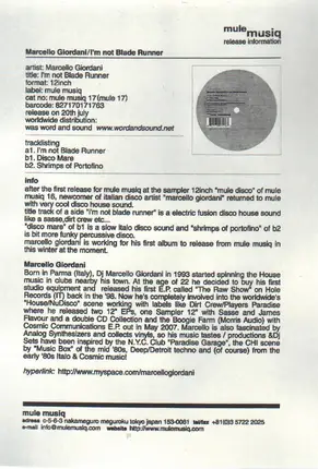 Marcello Giordani - I'm Not Blade Runner