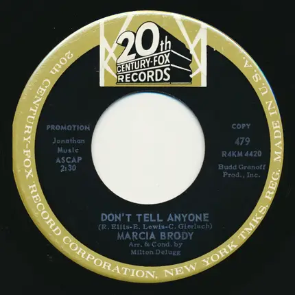 Marcia Brody - Anything / Don't Tell Anyone