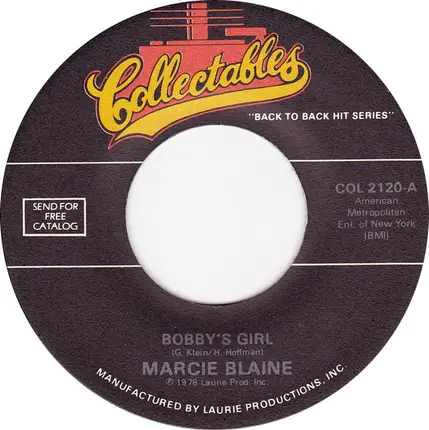 Marcie Blane / Ernie Maresca - Bobby's Girl / Shout, Shout (Knock Yourself Out)