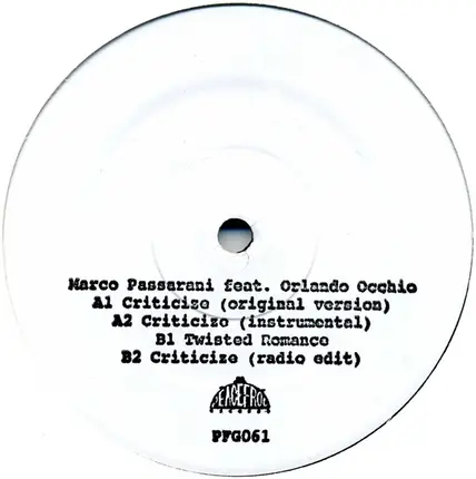 Marco Passarani Feat. Orlando Occhio - Fed Up