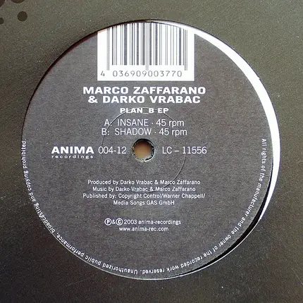 Marco Zaffarano & Darko Vrabac - Plan B EP