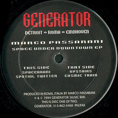 Marco Passarani - Space Under Downtown EP