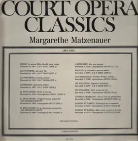 Margarethe Matzenauer - Court Opera Classics