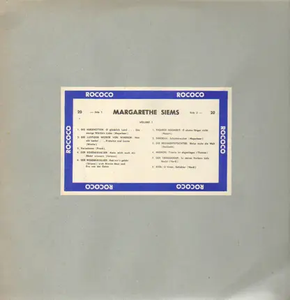 Margarethe Siems - Die Hugenotten, Figaros Hochzeit, Aida, ....