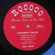 LP - Margherita Carosio - Famous Voices Of The Past - Insert