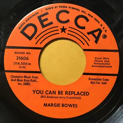 Margie Bowes - Understand Your Gal / You Can Be Replaced