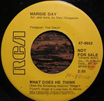 Margie Day - What Does He Think / Time Doesn't Matter Anymore