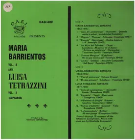 Maria Barrientos - Maria Barrientos Vol. 4/ Luisa Tetrazzini Vol. 2