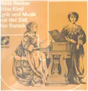 LP - Maria Becker , Silvia Kind - Lyrik Und Musik Aus Der Zeit Des Barock - Mono, gatefold