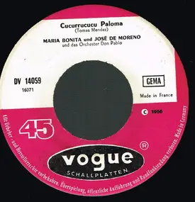 Maria Bonita und Jose de Moreno - Cucurrucucu Paloma / El Cascabel