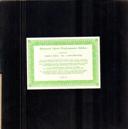 Mozart / Spontini / Rossini / Meyerbeer / Wagner / Bellini / Verdi - Famous Arias Vol. 1