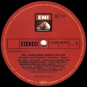 LP - Maria Callas - Die Legendäre Maria Callas - Ihre Bisher Unveröffentlichten Aufnahmen Folge 2
