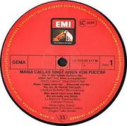 LP - Maria Callas - Maria Callas Singt Arien Von Puccini