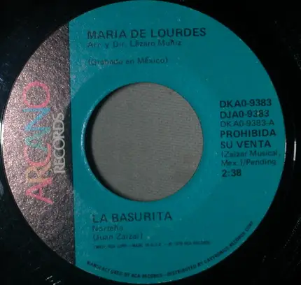 Maria De Lourdes - La Basurita / Un Mar De Penas