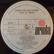 LP - Maria Del Mar Bonet - Saba De Terrer - Sonic, S.A. Pressing