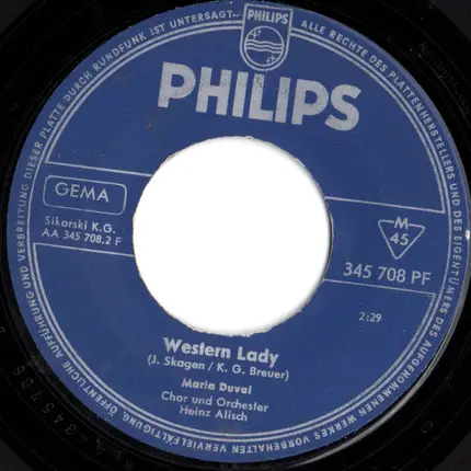 Maria Duval - Als Wäre Nichts Geschehen / Western Lady