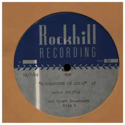 Maria Jeritza - Biographies In Music