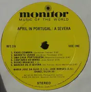 LP - Maria José Da Guia , Valentina Félix , José Borges , Isabel Silva , Alfredo Duarte Jr. , Alice Maria - April In Portugal: A Severa