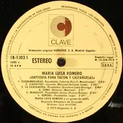 LP - Maria Luisa Romero - Rapsodia Para Tacon Y Castañuelas