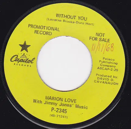 Marian Love - Without You / Handy Man