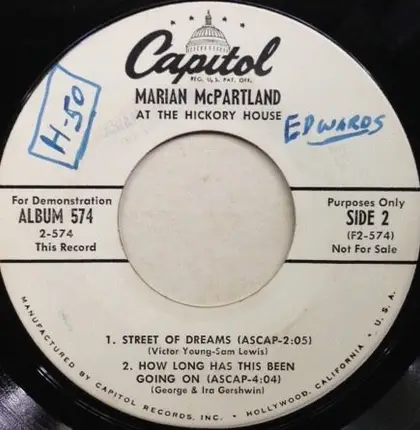 Marian McPartland - Marian McPartland At The Hickory House Part 2