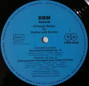 LP - Dvořák / De Falla / Ravel - Virtuose Werke Für Violine Und Klavier (Marianne Boettche)