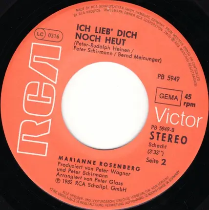 Marianne Rosenberg - Ich Sah Deine Tränen