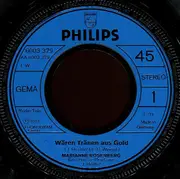 7inch Vinyl Single - Marianne Rosenberg - Wären Tränen Aus Gold