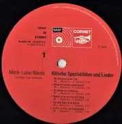 LP - Marie-Luise Nikuta - Kölsche Spezialitäten Und Lieder