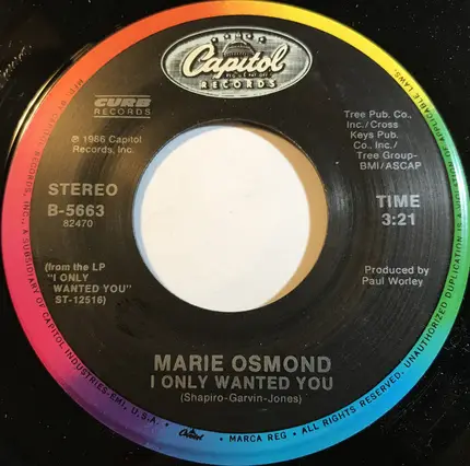 Marie Osmond - I Only Wanted You