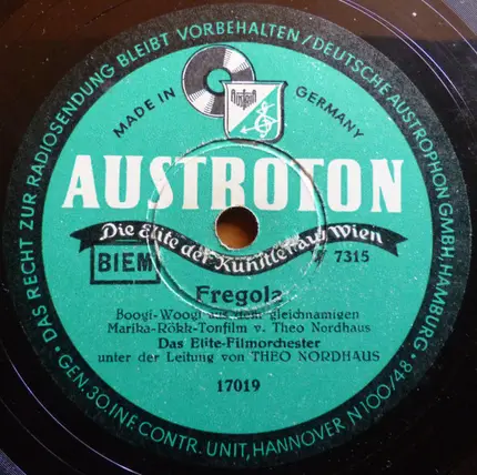 Marika Rökk , Elite Filmorchester , Theo Nordhaus - Ein Senor Aus Ecuador / Fregola