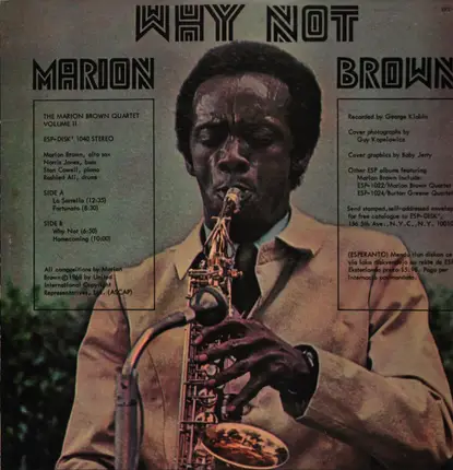 Marion Brown Quartet - Why Not