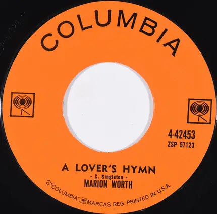 Marion Worth - It's So Funny I Could Cry / A Lover's Hymn