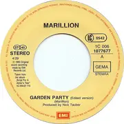 7inch Vinyl Single - Marillion - Garden Party (The Great Cucumber Massacre)