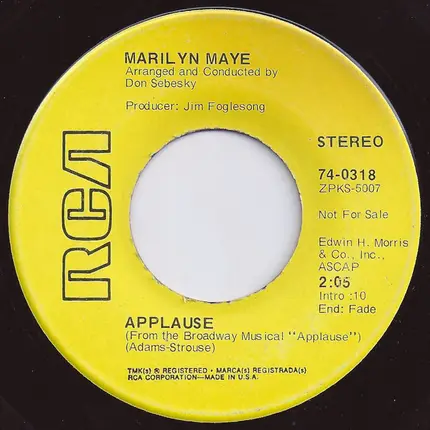 Marilyn Maye - Applause