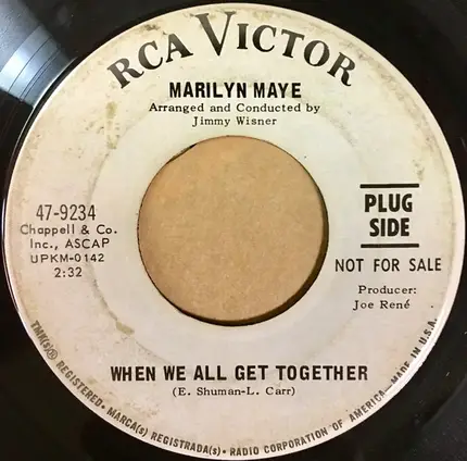 Marilyn Maye - You've Got To Be There / When We All Get Together