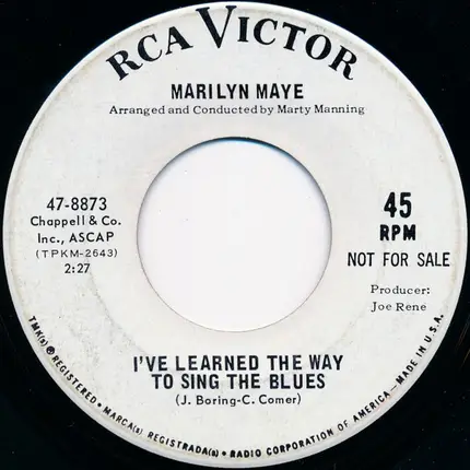 Marilyn Maye - You've Lost That Loving Feeling / I've Learned The Way To Sing The Blues