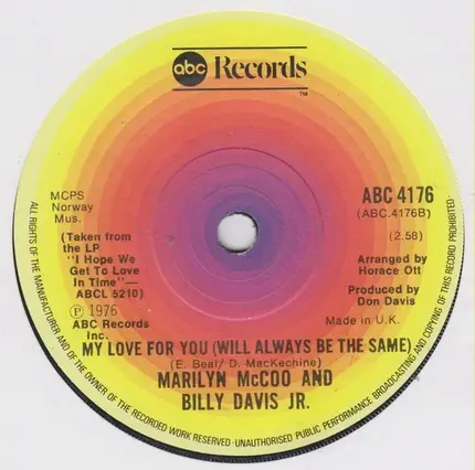 Marilyn McCoo & Billy Davis Jr. - Your Love