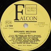 LP - Mario Battaini - Berühmte Melodien - Rythmisch Serviert