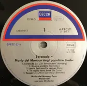 LP - Bernstein, Romberg, Cardillo a.o. - Serenade, Mario del Monaco singt populare Lieder