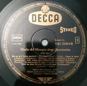 LP - Mario Del Monaco - Mario Del Monaco Singt Opernarien