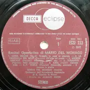 LP - Mario del Monaco - Recital Operistico