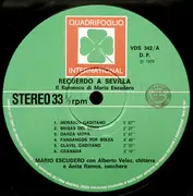 LP - Mario Escudero - Recuerdo A Sevilla