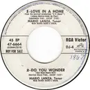 7inch Vinyl Single - Mario Lanza With Henri René And His Orchestra , Manny Lopez And His Orchestra - Love In A Home - EP / Promo