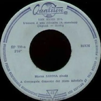 Marisa Sannia - L'Amore È Una Colomba (A Szerelem)